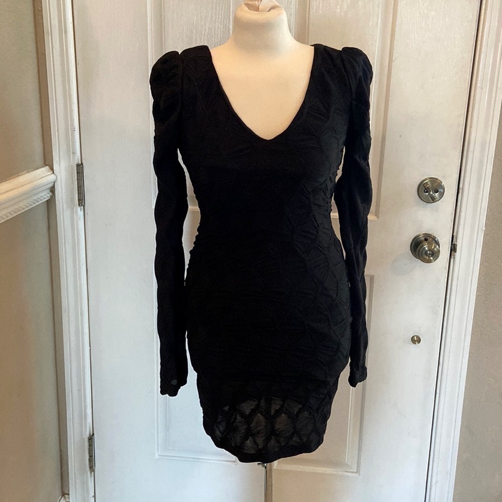 STELLA and Jaime cute little black Dress midi long sleeve pull over - Picture 1 of 6